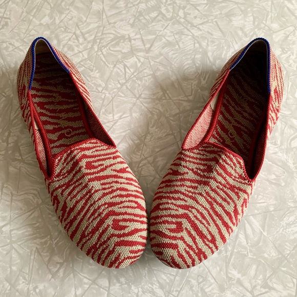 Retired/HTF! Rothy’s Retired Red Zebra Loafers 9 - Picture 2 of 10